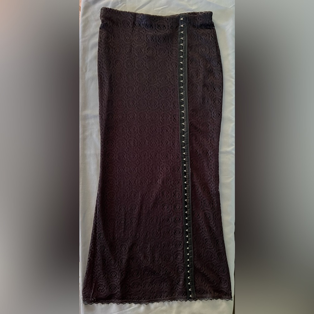 Lip Service Black Lace Maxi Skirt